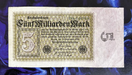 **RARE** 1923 GERMANY - 5 BILLION MARKS (Reichsbanknote) - 5 Milliarden Mark