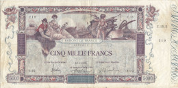 Billet EMBLÉMATIQUE ! 5 000 F FLAMENG 18-1-1918 FAY 43.01 Alph. E.15 - 5 000 F 1918 ''Flameng''