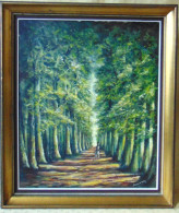 HUILE SUR TOILE – FRAMERIES, Sous-Bois Le Midi - Par Auguste SAUSSEZ (1916-1999) - Oils
