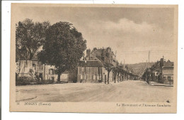 Delcampe - 89.242/ JOIGNY - Le Monument Et L'avenue Gambetta - Joigny