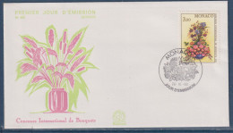 Delcampe - Concours International De Bouquets Monaco 20.10.88 Enveloppe 1er Jour N°1660 Fuschsias, Iris, Roses Et Pétunias - FDC