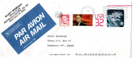 L83363 - USA - 1997 - 32¢ Hologramm GAU M ZusFrankatur SAN JOSE, CA -> OFUNA (Japan), M "nachträglich Entwertet"-Stpl - Hologrammes