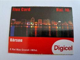 CURACAO  DIGICEL FLEX CARD  NAF 10,-  CITY VIEUW    DATE 15/12/2013   VERY FINE USED CARD        ** 17748** - Antillas (Nerlandesas)