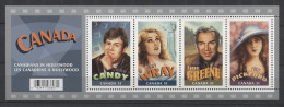 Delcampe - Canada - 2006 Canadian Film Actors Block MNH__(THB-98) - Blocks & Kleinbögen