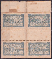 1915-37 CUBA REPUBLICA 1915 BLOCK WITH GUTTER PAIR. RARE.  - Ungebraucht