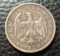 ALLEMAGNE 2 REICHSMARK 1926 J EMPIRE ALLEMAND - Argent 26 Mm - 2 Reichsmark