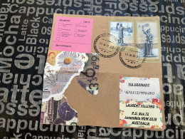 24-9-2024 (91) RUSSIA Stamps Posted To Australia Via Germany (on Partial Cover) And Returned To Sender In Russia - Lettres & Documents