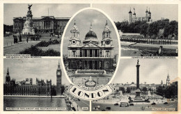 [-5%] ROYAUME UNI - London - Buckingham Palace And Queen Victoria Memorial - Houses Of Parliament... - Carte Postale - Buckingham Palace