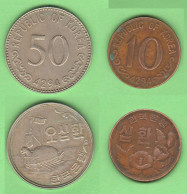 République De Corée 10 + 50  Hwan 1961 Republic Of Korea Typological Bronze + Nickel Coin - Corea Del Sud