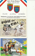 Lot De 5 Cartes QSL - CB Du CLUB ALPHA ROMEO - CB