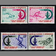 AT0414 New Caledonia 1966 South Pacific Games High Jump Hurdles Etc. 4V Engraved Plates  MNH - Jumping