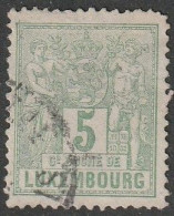 Luxemburg: 1892/89, Mi. Nr. 48 B, Freimarke:  5 C. Allegorische Zeichnung.  Gestpl./used - 1882 Allégorie