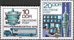 Delcampe - EAST GERMANY (DDR) - COMPLETE SET WORLD TELECOMMUNICATION DAY 1978 - MNH - Télécom