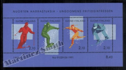 Finland 1991 Yvert BF-8, Sports, Youth Winter Sports, Skiing - Snow - MNH - Blocks & Sheetlets
