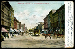 Delcampe - Grand Rapids Canal Street Looking North Tramway 1907 Bosselman - Grand Rapids