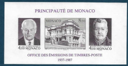 Monaco Bloc Gommé N°39a** Des Timbres N°1591/1592/1593 Non Dentelé, Cote 50€ - Errors And Oddities