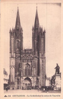 Delcampe - COUTANCES LA CATHEDRALE ET LA STATUE DE TOURVILLE - Coutances
