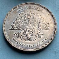 ND-1977 Saint Helena Island Commemorative Coin 25 Pence,KM#6,225/D4 - Sainte-Hélène
