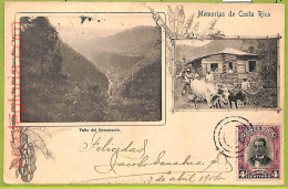 Delcampe - Ah0165 - COSTA RICA  - VINTAGE POSTCARD - Memoirs - 1904 - Costa Rica