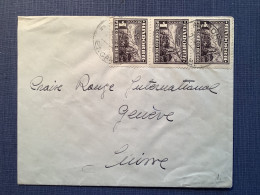 ANDORRA Rare ENCAMP CORREO AEREO 1951 #1 Cover CROIX ROUGE (lettre Correo Español Spain España Spanish PA Air Post - Lettres & Documents