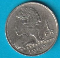 Belgien  1 Franc N Jahrgang 1940  KM 120 (D2/173) - 1 Franc