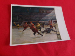 Delcampe - BELLE ILLUSTRATION  RUSSE ..."HOCKEY SUR GLACE" - Wintersport