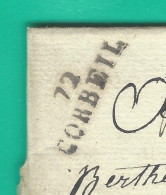 1803 LAC Sign. De Corbeil « 72 CORBEIL » Pour Berthelin Duchaufour  Maitre De Forges Doulevant Haute Marne - 1801-1848: Vorläufer XIX