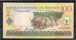 RUANDA 2003, 100 FRANCS, P-29a, SC-UNC, 2 ESCANER - Rwanda