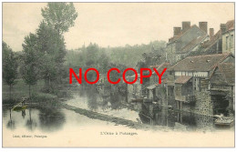 61 PUTANGES. Passeur En Barge Sur L'Orne Vers 1900 - Putanges