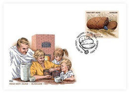 Delcampe - Estonia Estland Estonie 2024 Rye Bread Omniva FDC - Alimentation