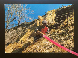 Delcampe - U1570 - Vieux Métiers Et Traditions LE CHAUMIER - Toit En Chaume Toiture Couvreur Chaumier - Paysans Artisanat - Bauern