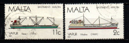 Delcampe - MALTA - 1987 - NAVI MALTESI: RABAT (1974) E MEDINA (1969) - USATI - Malta