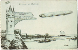 Groeten Uit Delfzijl - & Airship, Tower, Harbor, Boats, Zeppelin - Delfzijl