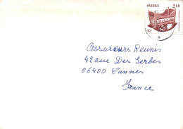 (RECTO / VERSO) ENVELOPPE DE SUEDE AVEC BEAU TIMBRE ET CACHET - Briefe U. Dokumente