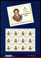 Ref. BR-V2024-63-F BRAZIL 2024 HIPOLITO DA COSTA, PATRON OF PRESS, MASON, FREEMASONRY, SHEET MNH, FAMOUS PEOPLE 12V - Neufs