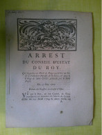 1727 ARREST CONSEIL DU ROY  SUPPRIME DROIT PEAGE TALLODIERE PAROISSE DE SORBIERES VILLAGE SAINT CHRISTO LOIRE - Décrets & Lois