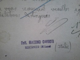 Delcampe - CARTOLINA AUTOGRAFATA DOTT GIACOMO CAVUOTI BERTONICO  1948 - Sonstige & Ohne Zuordnung