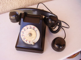 Telephone A Cadran Bakelite Noir - Telefonia