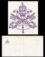 ORIGINAL 4 BLANK PAGES W. LETTERHEAD OF VATICAN SANTA SEDE POPE PAPA PABST 30.9cm X 21cm - Historical Documents