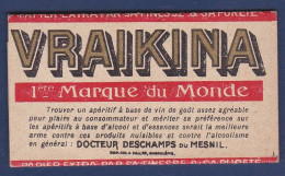Publicité Papier à Cigarette Complet Vraikina Alcool - Andere & Zonder Classificatie