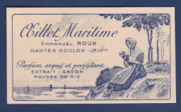Publicité Carte Parfumée Oeillet Maritime Nantes 5,5 X 8, Dos Neutre - Vintage (until 1960)