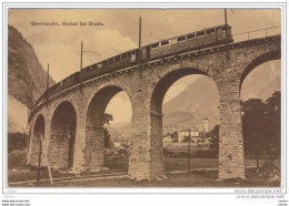 BERNINABAHN:  VIADUCT  BEI  BRUSIO  -  NACH  ITALIEN  -  KLEINFORMAT - Brusio
