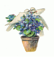 Découpis 3 D - Colombes Et Pot De Fleurs ( Vis) - Animals