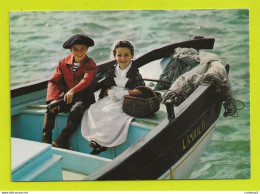 Delcampe - 56 Bretagne Pittoresque N°196 Couple Enfants En Costume De PENN SARDIN VOIR DOS Postée De GUISCRIFF Vers Le Faouet 1988 - Le Faouet