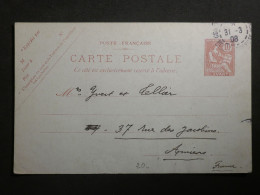 DU10  TURQUIE LEVANT  CARTE  ENTIER   1908 CONSTANTINOPLE A AMIENS FRANCE +AFF. INTERESSANT++++ - Brieven En Documenten