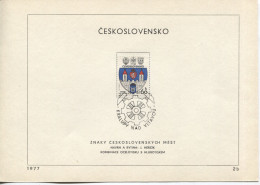 Tschechoslowakei # 2361 Ersttagsblatt Kralupy Nad Vltavou Kralup Stadtwappen - Briefe U. Dokumente