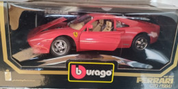 Voiture FERRARI GTO  Rouge 1984  1/18e  BURAGO  (BUR10) - Jouets Anciens
