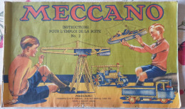 Meccano, Instructions Pour L'emploi De La Boîte N°2 - Meccano