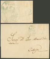 BOLIVIA: Entire Letter Sent To Cobija On 9/SE/1856, With A Nice "POTOSI - FRANCA" Mark And "2" Rating, VF Quality!" - Bolivia