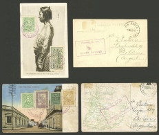 PARAGUAY: 13/MAR/1929 Asunción - Buenos Aires, Couple Of Postcards Sent By Airmail Of Aeroposta Argentina S.A., Pilot Pe - Paraguay